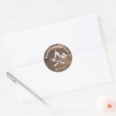 Werelden grootste vader, rustieke houtgrill ronde sticker (Envelop)