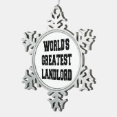 Werelden grootste verhuurder tin sneeuwvlok ornament (Rechts)