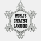 Werelden grootste verhuurder tin sneeuwvlok ornament (Voorkant)