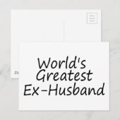 werelden met de grootste Ex-Husband Briefkaart (Voorkant / Achterkant)