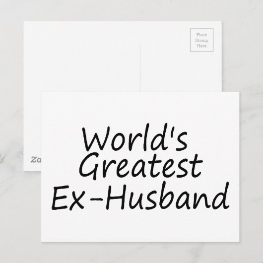werelden met de grootste Ex-Husband Briefkaart (Voorkant / Achterkant)
