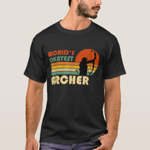 werelden Okayest Archer Funny Archery Retro T-shirt
