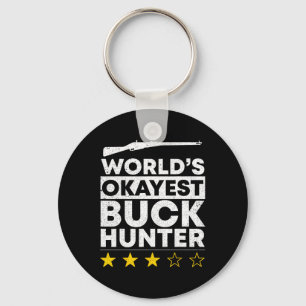 Werelden Okayest Buck Hunting Hunter Sleutelhanger