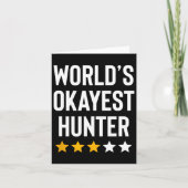 Werelden Okayest Hunter Funny Hunter Dad Vaderdag Kaart (Voorkant)