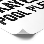 Werelden Okayest Pool Player Funny Sarcastic Billi Poster (Hoek)
