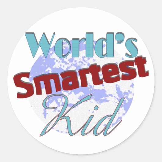 Werelden Slimste Kind Ronde Sticker (Voorkant)