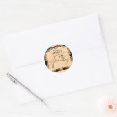 Werelden van Fantasie: middeleeuws kasteel Ronde Sticker (Envelop)