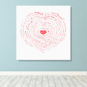 Werelden van Liefde Canvas Print (Insitu (Houten vloer))