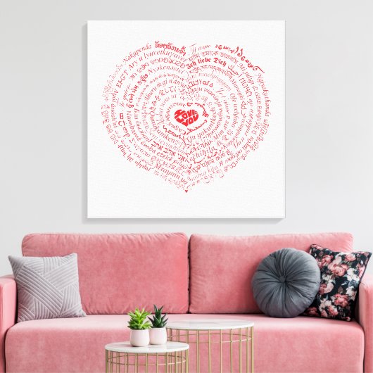 Werelden van Liefde Canvas Print (Insitu (Woonkamer))