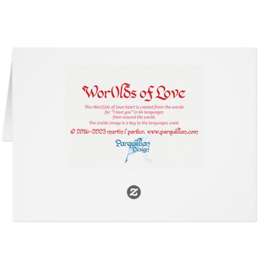Werelden van Liefde Kaart (Achterkant Horizontaal)