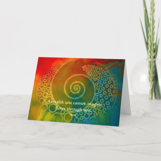 Werelden van Wonder Rumi en Poëtisch Art. Kaart (Voorkant)