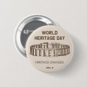 Werelderfgoeddag 2023 — Hererfgoedveranderingen Ronde Button 5,7 Cm (Voorkant /achterkant)