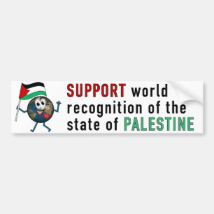 Werelderkenning van de Palestijnse staat Bumpersticker