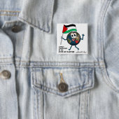 Werelderkenning van de Palestijnse staat Vierkante Button 5,1 Cm (In situ)