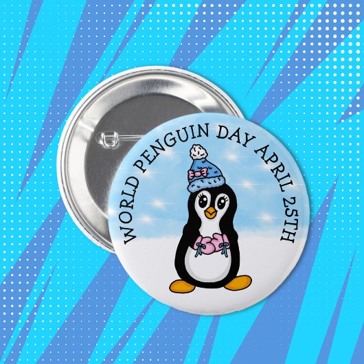 Wereldfeestdag 25 april ronde button 5,7 cm