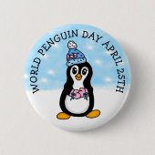 Wereldfeestdag 25 april ronde button 5,7 cm (Voorkant)