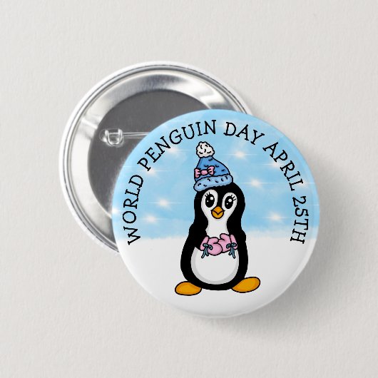 Wereldfeestdag 25 april ronde button 5,7 cm (Voorkant /achterkant)