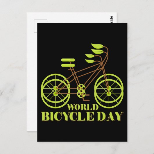 Wereldfietsdag Briefkaart (Voorkant / Achterkant)