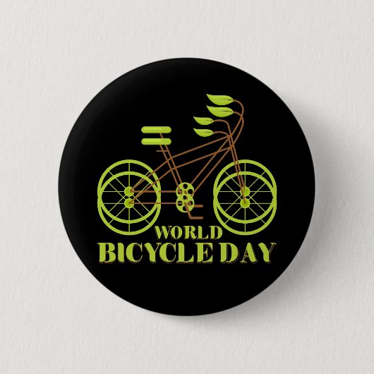 Wereldfietsdag Ronde Button 5,7 Cm (Voorkant)