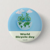 Wereldfietsdag Ronde Button 5,7 Cm (Voorkant)