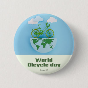Wereldfietsdag Ronde Button 5,7 Cm