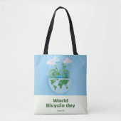 Wereldfietsdag Tote Bag (Voorkant)