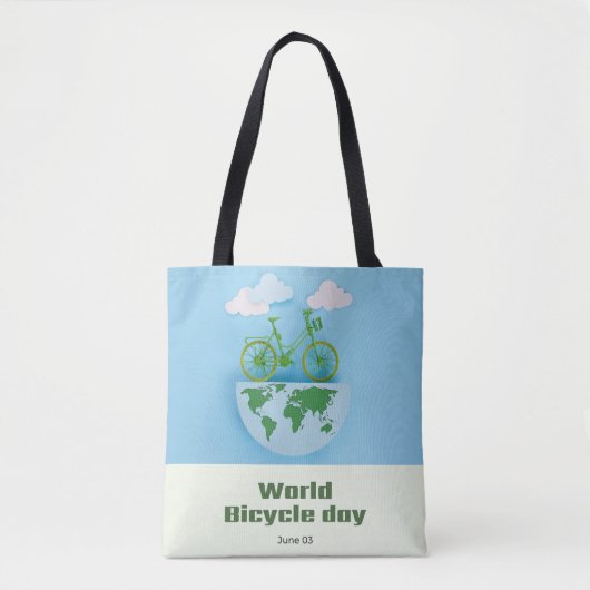 Wereldfietsdag Tote Bag (Voorkant)