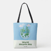 Wereldfietsdag Tote Bag (Achterkant)