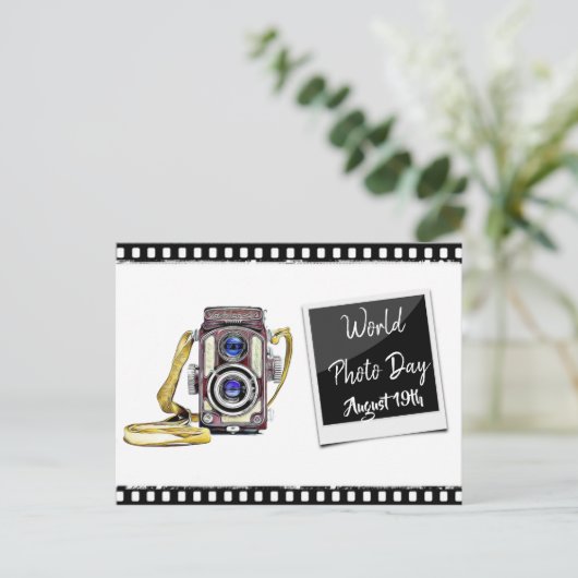 Wereldfotodag 19 augustus Briefkaart (Staand voorkant)