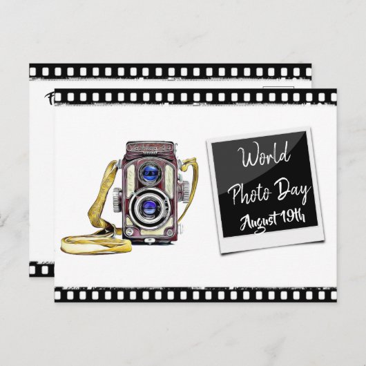 Wereldfotodag 19 augustus Briefkaart (Voorkant / Achterkant)