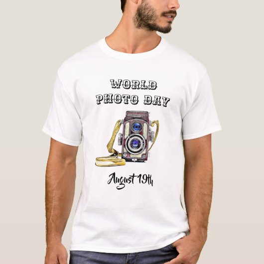 Wereldfotodag 19 augustus Shirt (Voorkant)