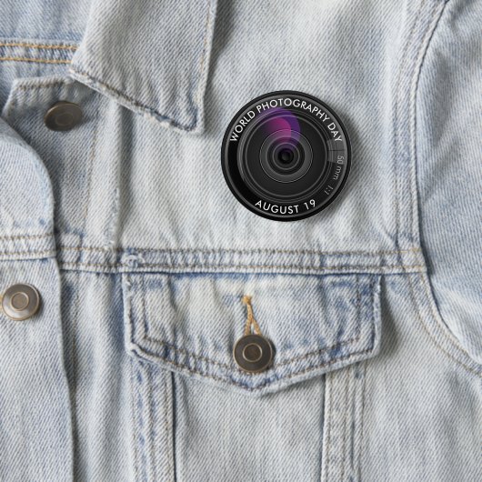 Wereldfotografie-dag Ronde Button 5,7 Cm (In situ)