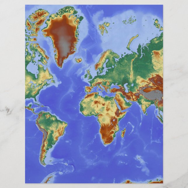Wereldgeografische internationale kaart (Voorkant)