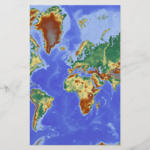 Wereldgeografische internationale kaart