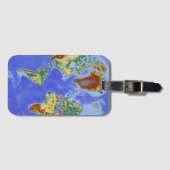 Wereldgeografische internationale kaart bagagelabel (Voorkant (horizontaal))