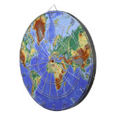 Wereldgeografische internationale kaart dartbord (Voorkant Rechts)