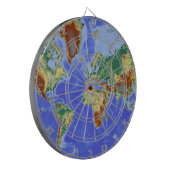 Wereldgeografische internationale kaart dartbord (Voorkant Links)