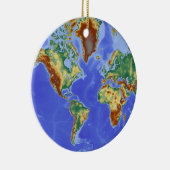 Wereldgeografische internationale kaart keramisch ornament (Rechts)