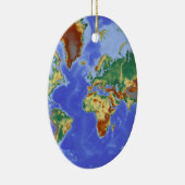 Wereldgeografische internationale kaart keramisch ornament (Rechts)