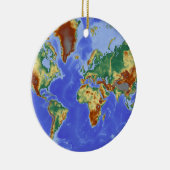 Wereldgeografische internationale kaart keramisch ornament (Rechts)