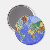 Wereldgeografische internationale kaart magneet (Voorkant / Achterkant)