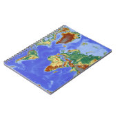 Wereldgeografische internationale kaart notitieboek (Linkerzijde)