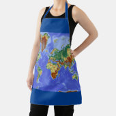 Wereldgeografische internationale kaart schort (Insitu)