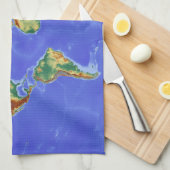 Wereldgeografische internationale kaart theedoek (Quarter Fold)