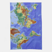 Wereldgeografische internationale kaart theedoek (Verticaal)