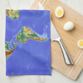 Wereldgeografische internationale kaart theedoek (Quarter Fold)