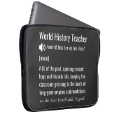 Wereldgeschiedenis Leraar definitie Laptop Sleeve (Voorkant Rechts)