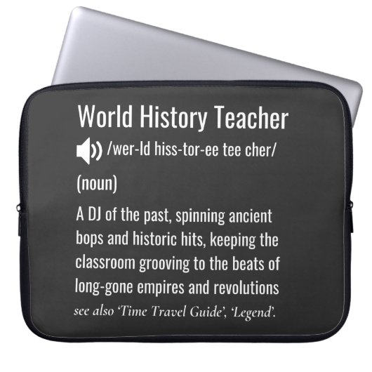 Wereldgeschiedenis Leraar definitie Laptop Sleeve (Voorkant)