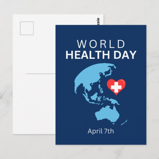 Wereldgezondheidsdag 7 april briefkaart (Voorkant / Achterkant)