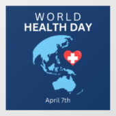 Wereldgezondheidsdag 7 april raamsticker (Vel)